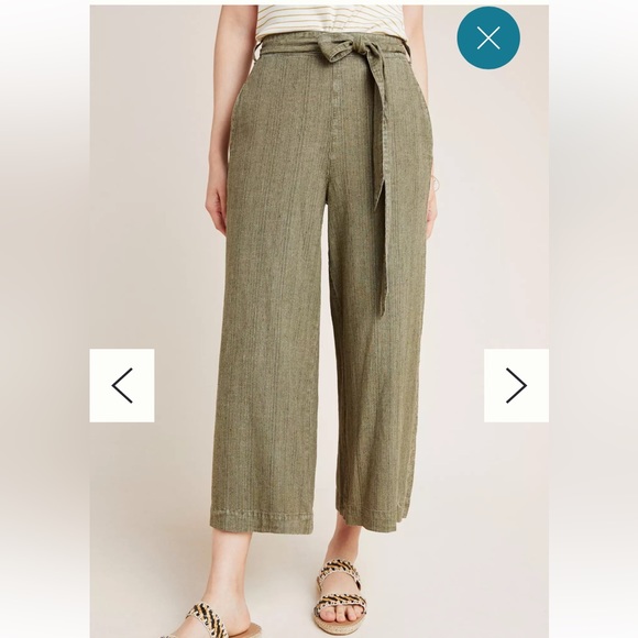 Anthropologie Overdyed Cropped Wide-Leg Pants M - Picture 5 of 9